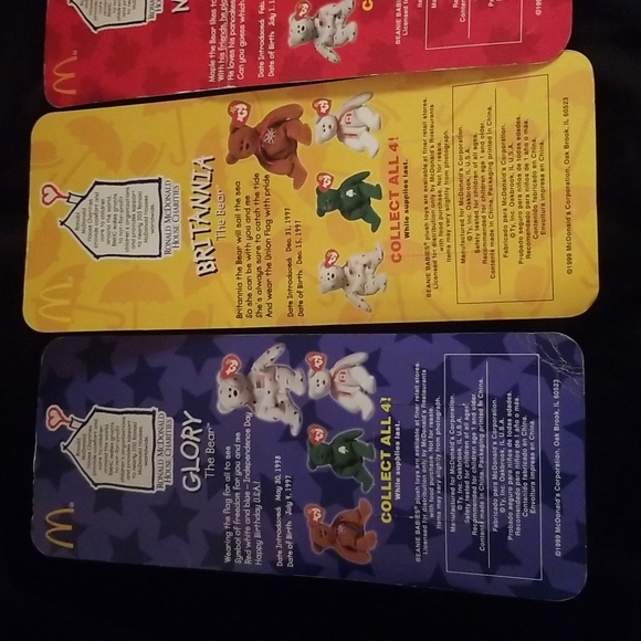 TY Beanie Babies 4 collection Glory, Maple, Erin, Britannia - Picture 9 of 12
